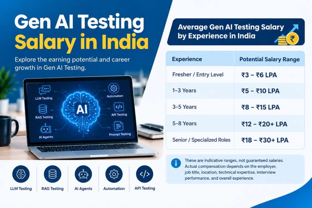 Gen AI Testing Salary in India